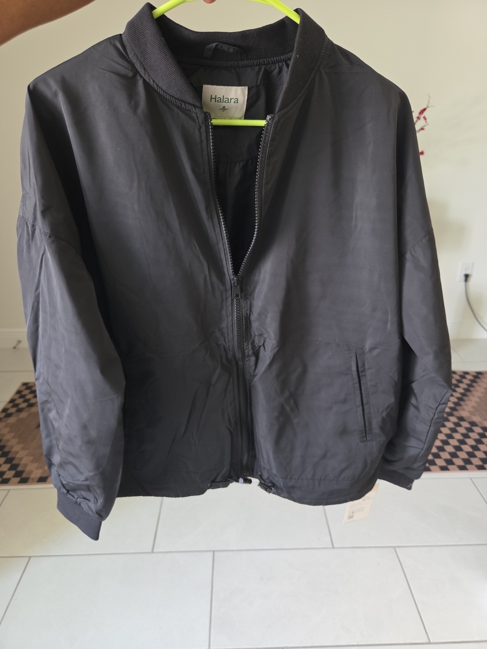 HALARA Black Women's Lightweight Bomber Jacket - Picture 2 of 4